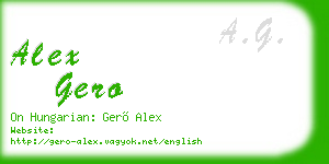 alex gero business card
